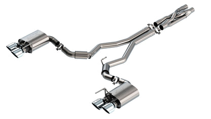 Borla Cat-Back Exhaust, Dual Split Rear Exit, 5" Tips – 2020-2022 Shelby GT500 5.2L - image 1