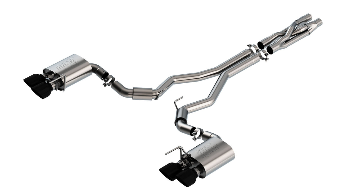 Borla Cat-Back Exhaust, Dual Split Rear Exit, 5" Tips – 2020-2022 Shelby GT500 5.2L
