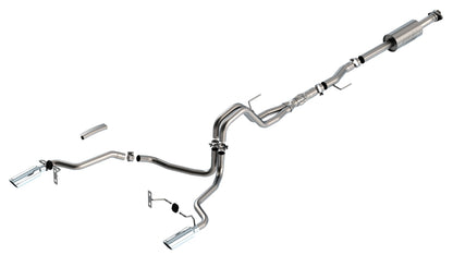 Borla Cat-Back Exhaust, Truck Single Split Rear Exit, 4" Tips – 2021-2026 F-150 5.0L (140867) - image 1