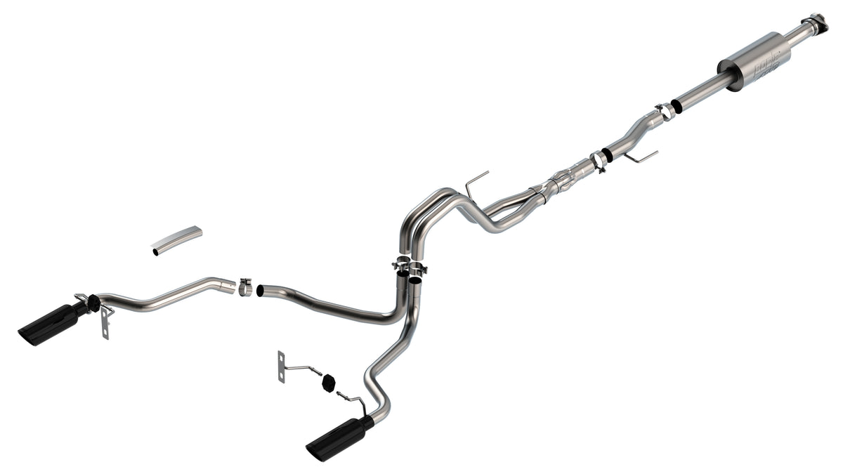 Borla Cat-Back Exhaust, Truck Single Split Rear Exit, 4" Tips – 2021-2026 F-150 5.0L (140867) - image 2