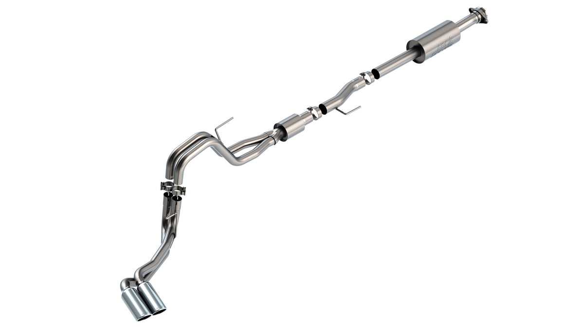 Borla Cat-Back Exhaust, Truck Side Exit, 4" Tips – 2021-2026 F-150 5.0L (140875)