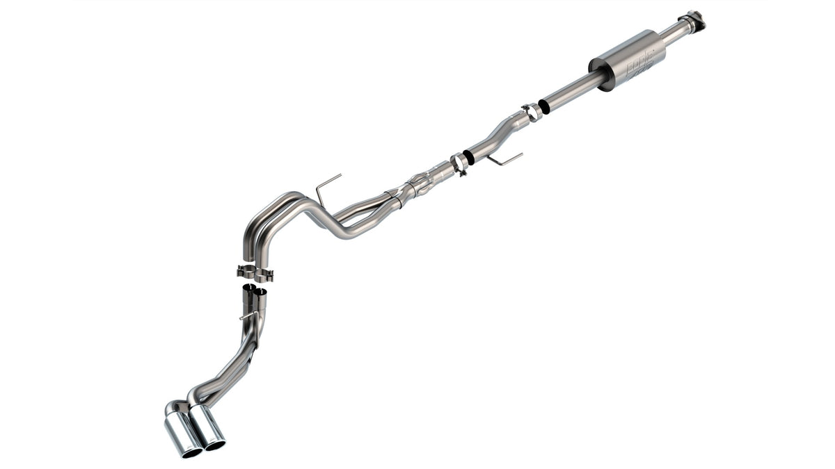 Borla Cat-Back Exhaust, Truck Side Exit, 4" Tips – 2021-2026 F-150 5.0L (140875)