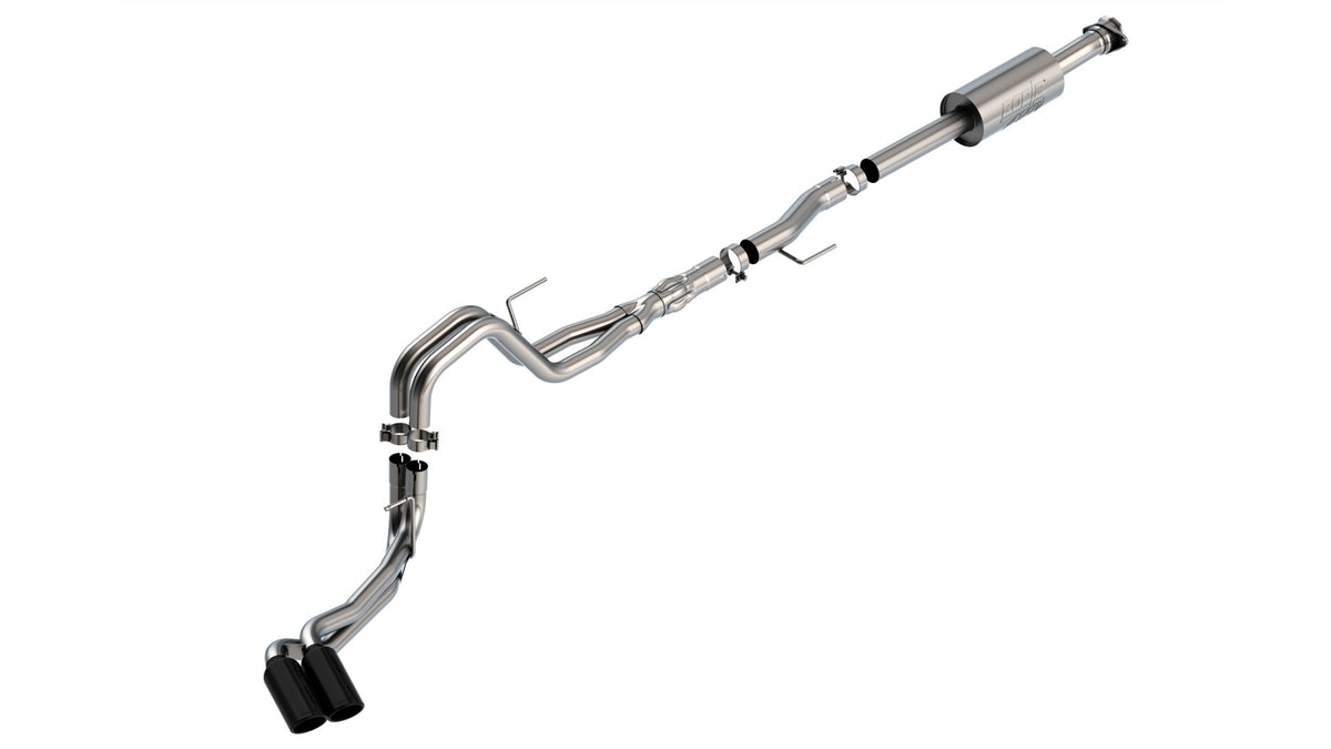 Borla Cat-Back Exhaust, Truck Side Exit, 4" Tips – 2021-2026 F-150 5.0L (140875)