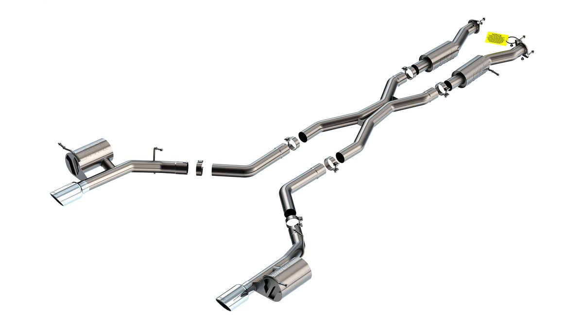Borla Cat-Back Exhaust, Single Split Rear Exit, 4.5" Tips – 2021-2026 Dodge Durango SRT Hellcat 6.2L