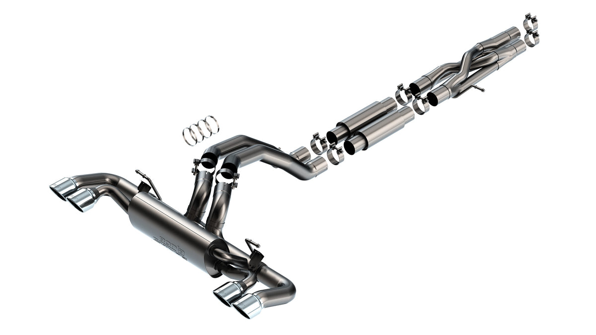 Borla Cat-Back Exhaust, Single Split Rear Exit, 4" Tips – 2021-2026 Jeep Wrangler Rubicon 392 JLU, 2026 Wrangler Moab 392, 2026 Wrangler Willys 392 JLU 6.4L
