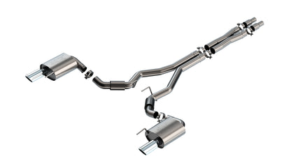 Borla Cat-Back Exhaust, Single Split Rear Exit, 4" Tips – 2024-2026 Mustang GT 5.0L - image 1