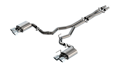 Borla Cat-Back Exhaust, Dual Split Rear Exit, 5" Tips – 2024-2026 Mustang Dark Horse 5.0L - image 1