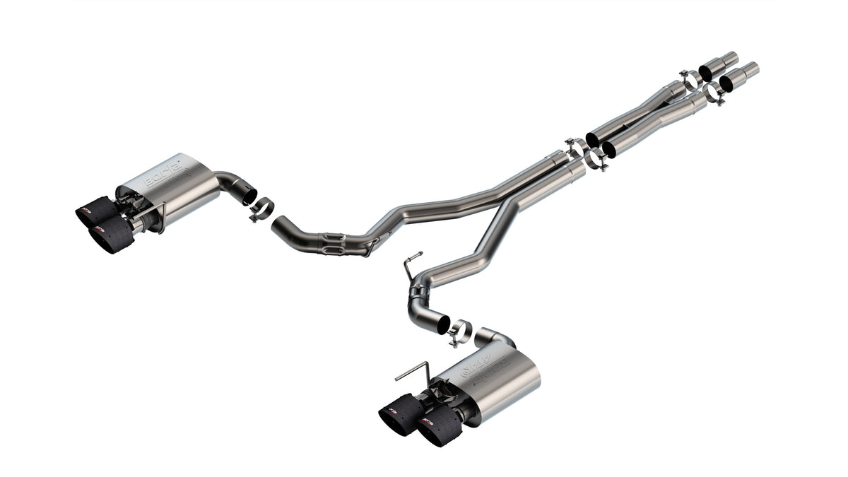 Borla Cat-Back Exhaust, Dual Split Rear Exit, 5" Tips – 2024-2026 Mustang Dark Horse 5.0L - image 2