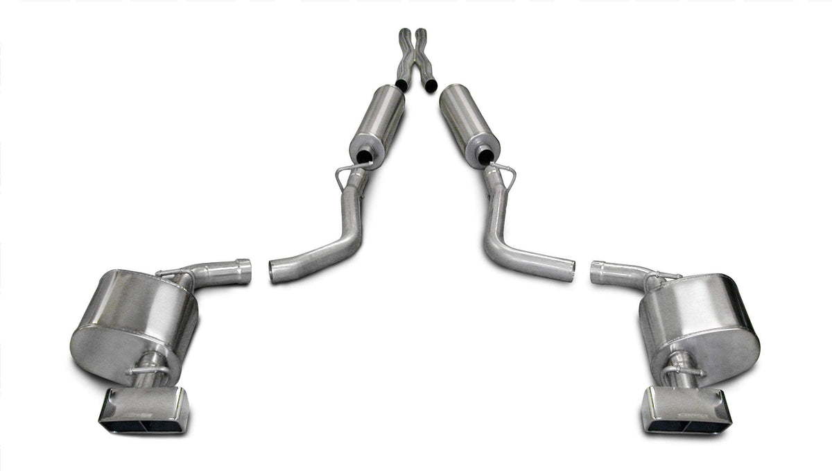 Corsa 2.5" Cat-Back Exhaust, GTX Tips – 2009-2010 Dodge Challenger R/T 5.7L Auto