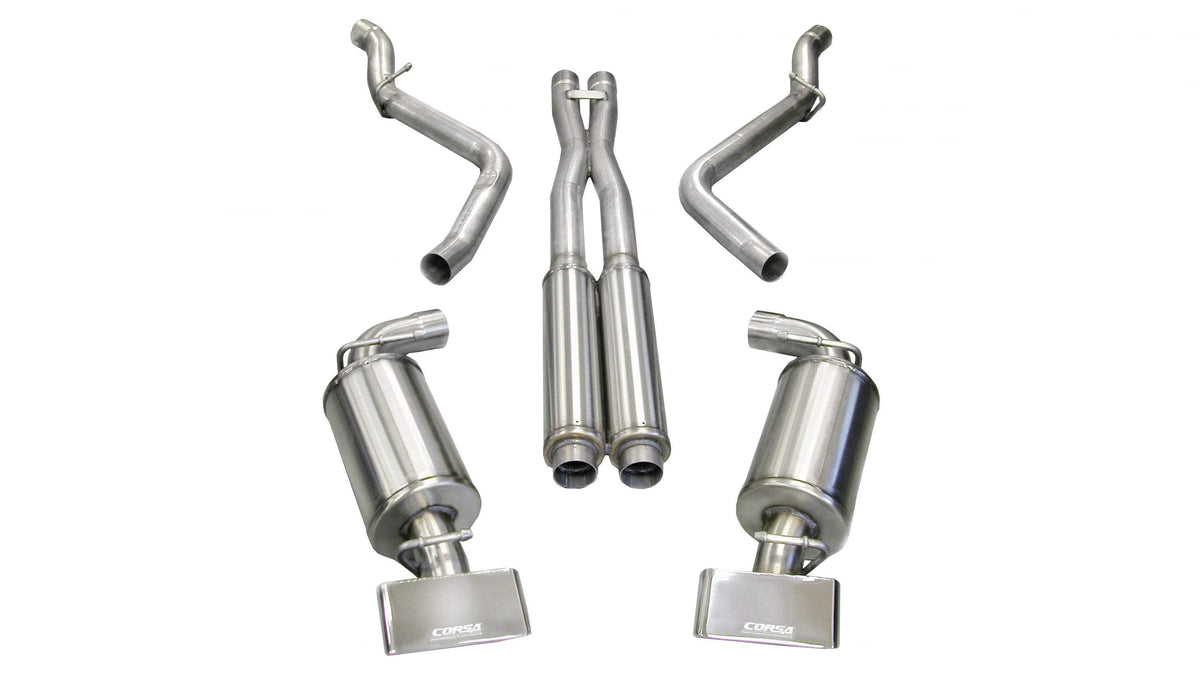 Corsa 2.75" Cat-Back Exhaust, GTX Tips – 2008-2010 Dodge Challenger SRT-8 6.1L