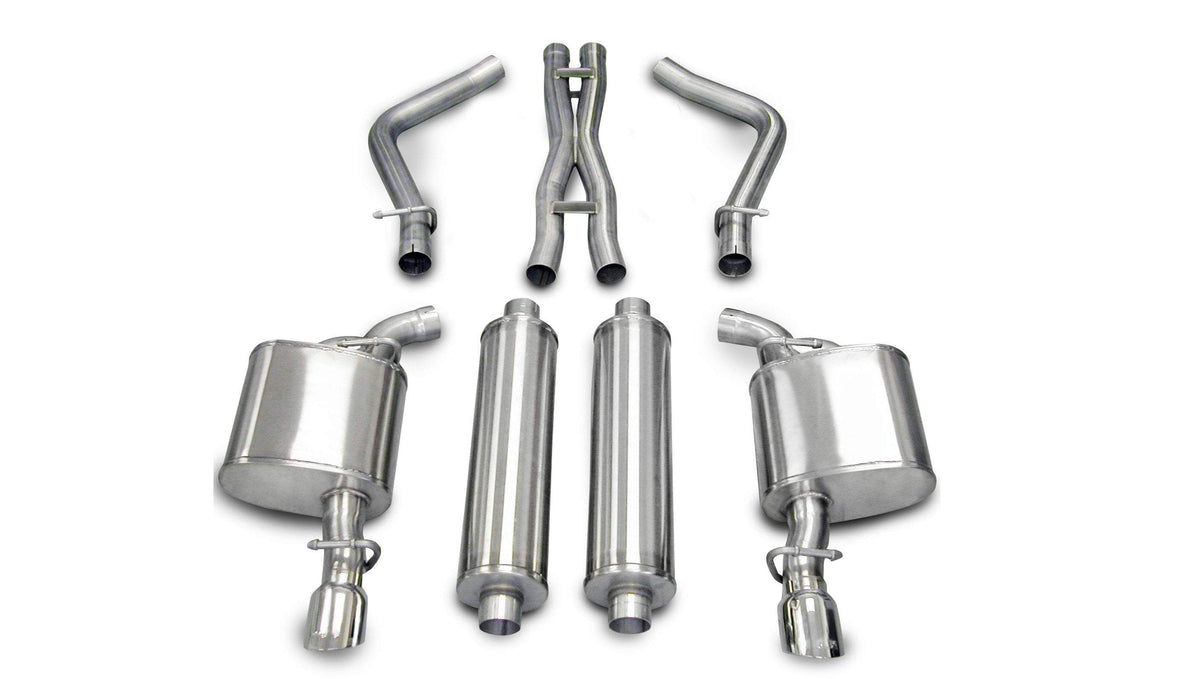Corsa 2.5" Cat-Back Exhaust, Single 3.5" Tips – 2005-2010 Chrysler 300 5.7L; 2005-2010 Dodge Charger R/T 5.7L; 2005-2010 Dodge Magnum R/T 5.7L