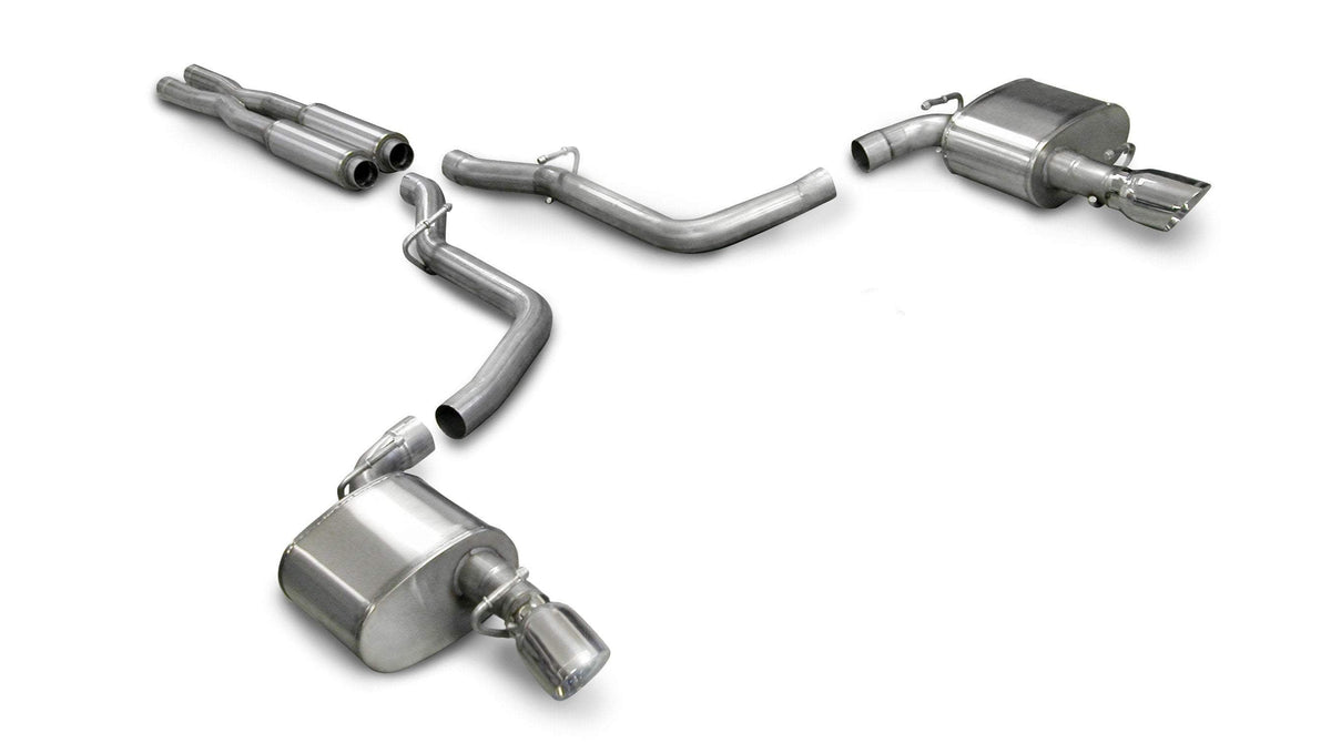 Corsa 2.75" Cat-Back Exhaust, Single 4.0" Tips – 2005-2010 Chrysler 300 6.1L; 2005-2010 Dodge Charger SRT-8 6.1L; 2005-2010 Dodge Magnum SRT-8 6.1L