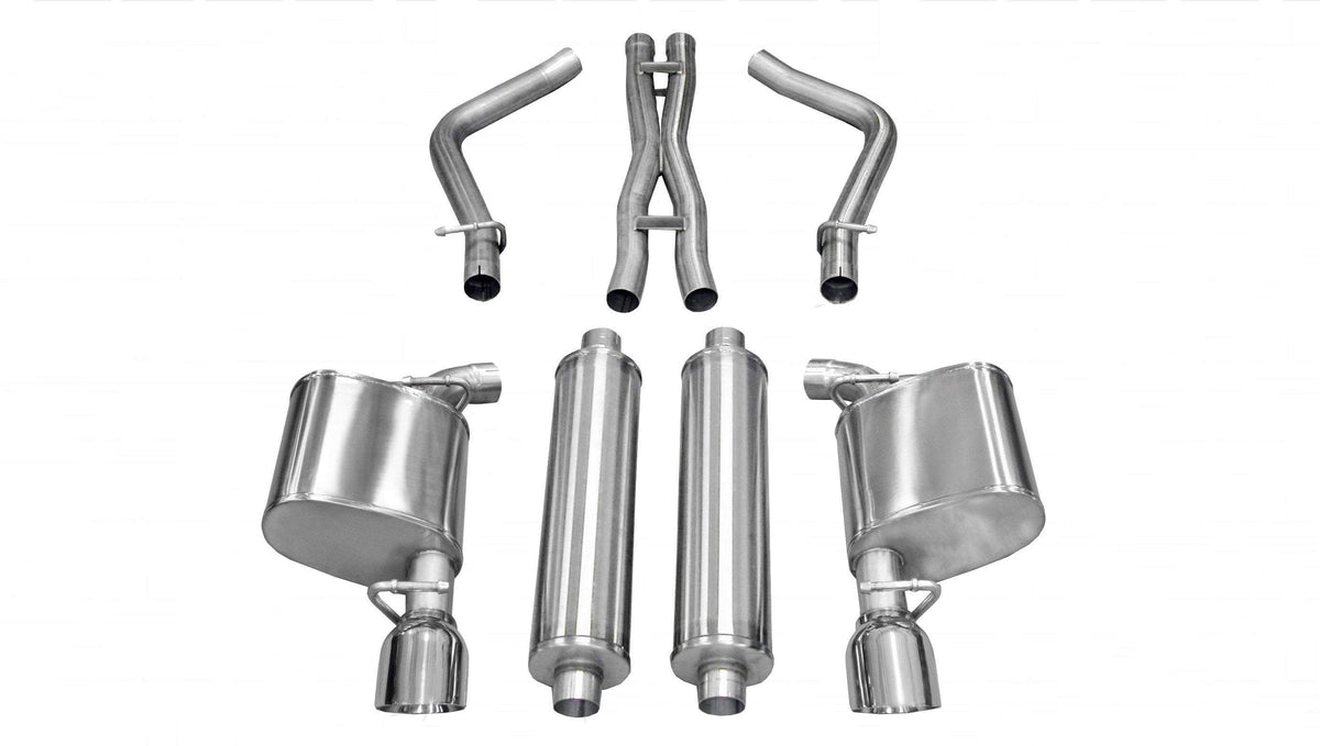 Corsa 2.5" Cat-Back Exhaust, 4.5" Single Tips – 2011-2014 Chrysler 300 5.7L
