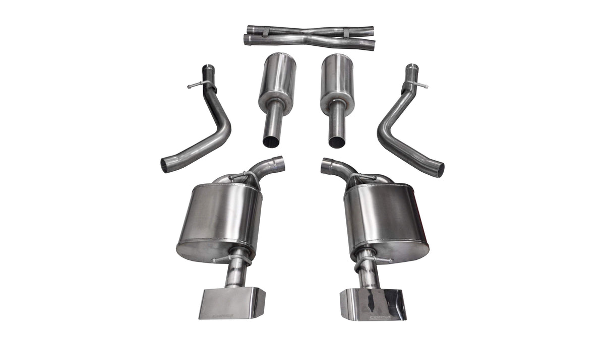 Corsa 2.5" Cat-Back Exhaust, GTX2 Tips – 2015-2016 Dodge Challenger R/T 5.7L