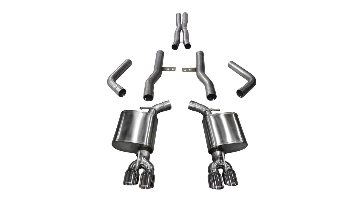 Corsa 2.75" Cat-Back Exhaust, 3.5" Tips – 2015-2022 Dodge Challenger 6.4L, 2015-2022 6.2L