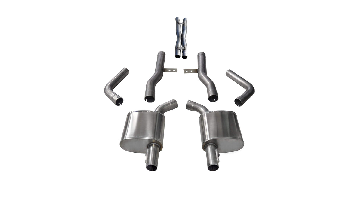 Corsa 2.75" Cat-Back Exhaust, No Tips – 2017-2022 Dodge Charger R/T 5.7L; 2017-2021 Chrysler 300 C 5.7L
