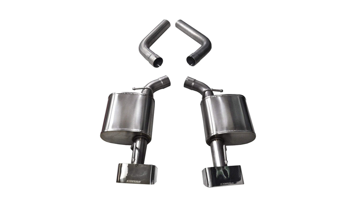 Corsa 2.75" Axle-Back Exhaust, GTX2 Tips – 2015-2022 Dodge Challenger SRT 392 6.4L, 2015-2022 R/T SCAT PACK 6.4L, 2015-2022 SRT Hellcat 6.2L