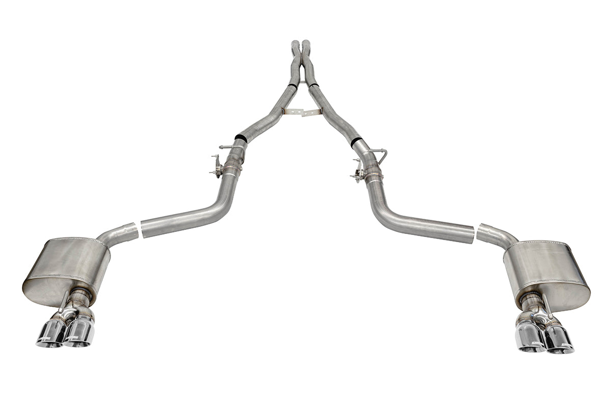 Corsa Active Valve 2.75" Cat-Back Exhaust, 3.5" Tips – 2015-2022 Dodge Challenger 6.4L, 2015-2022 SRT Hellcat 6.2L, 2019-2022 SRT Hellcat Redeye 6.2L