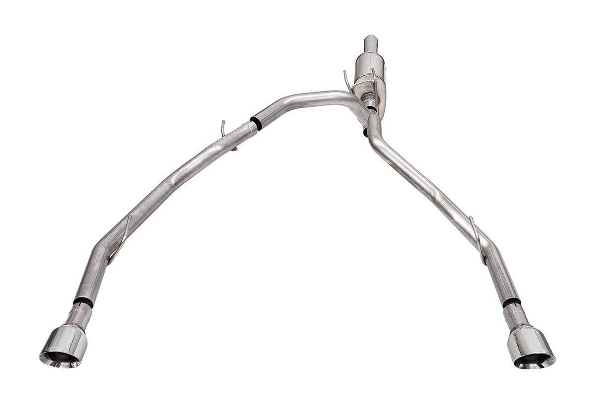 Corsa 3.0" Cat-Back Exhaust, 4.5" Single Tips – 2009-2023 Dodge RAM 1500 5.7L, 2009-2023 4.7L; 2009-2018 Dodge RAM Rebel 1500 5.7L; 2019-2023 Dodge RAM Warlock 1500 5.7L