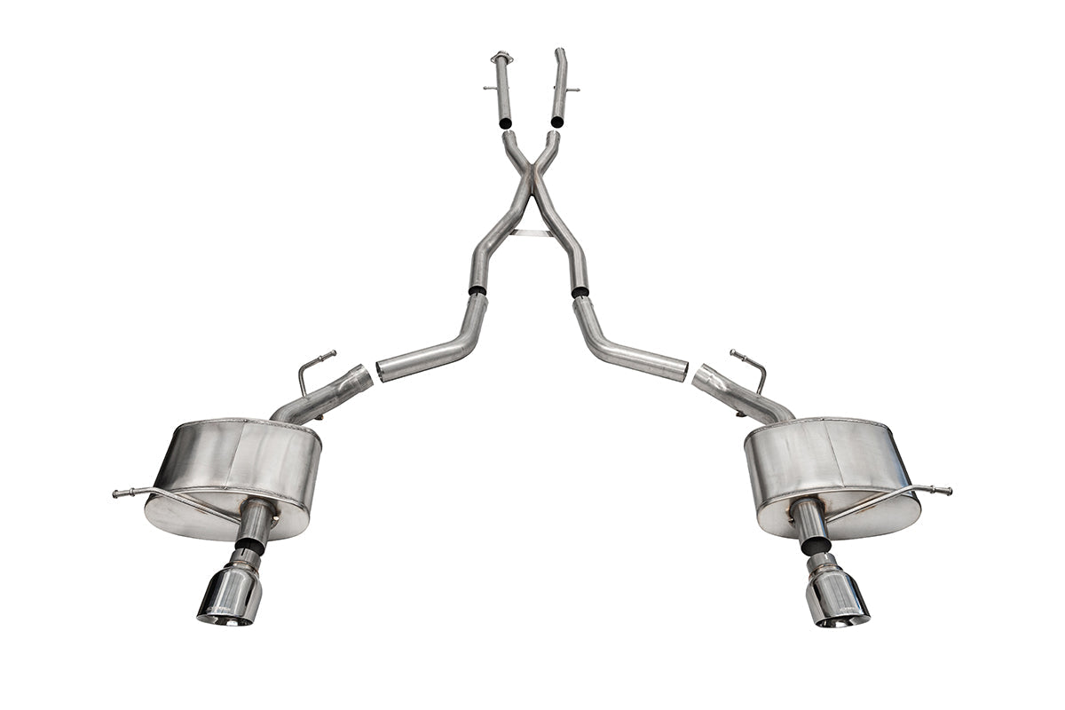 Corsa 2.5" Cat-Back Exhaust, 4.5" Single Tips – 2011-2023 Dodge Durango RT 5.7L, 2011-2023 Citadel 5.7L