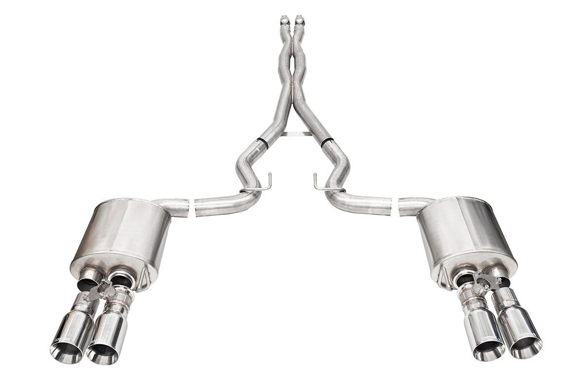 Corsa Active Valve 3.0" Cat-Back 4.0" Straight Tips Exhaust – 2024 Mustang GT Coupe