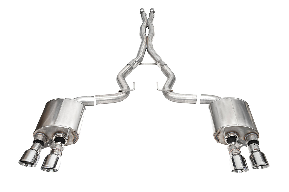 Corsa Active Valve 3.0" Cat-Back 4.5" Slash Tips Exhaust – 2024+ Mustang Dark Horse Coupe