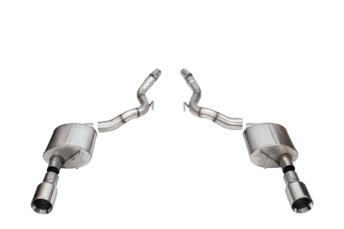 Corsa 3.0" Axle-Back 4.5" Straight Tips Exhaust – 2024 Mustang GT Convertible