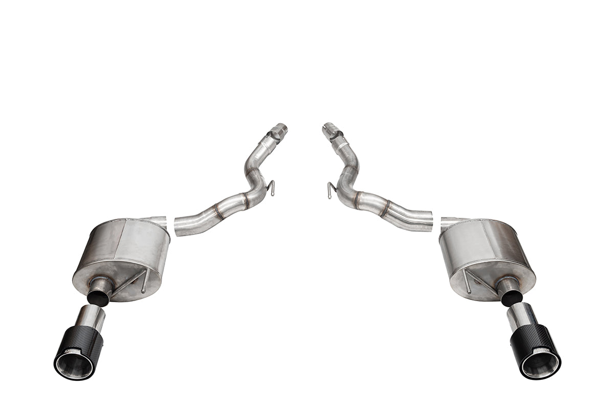 Corsa 3.0" Axle-Back 4.5" Carbon Fiber Tips Exhaust – 2024 Mustang GT Convertible