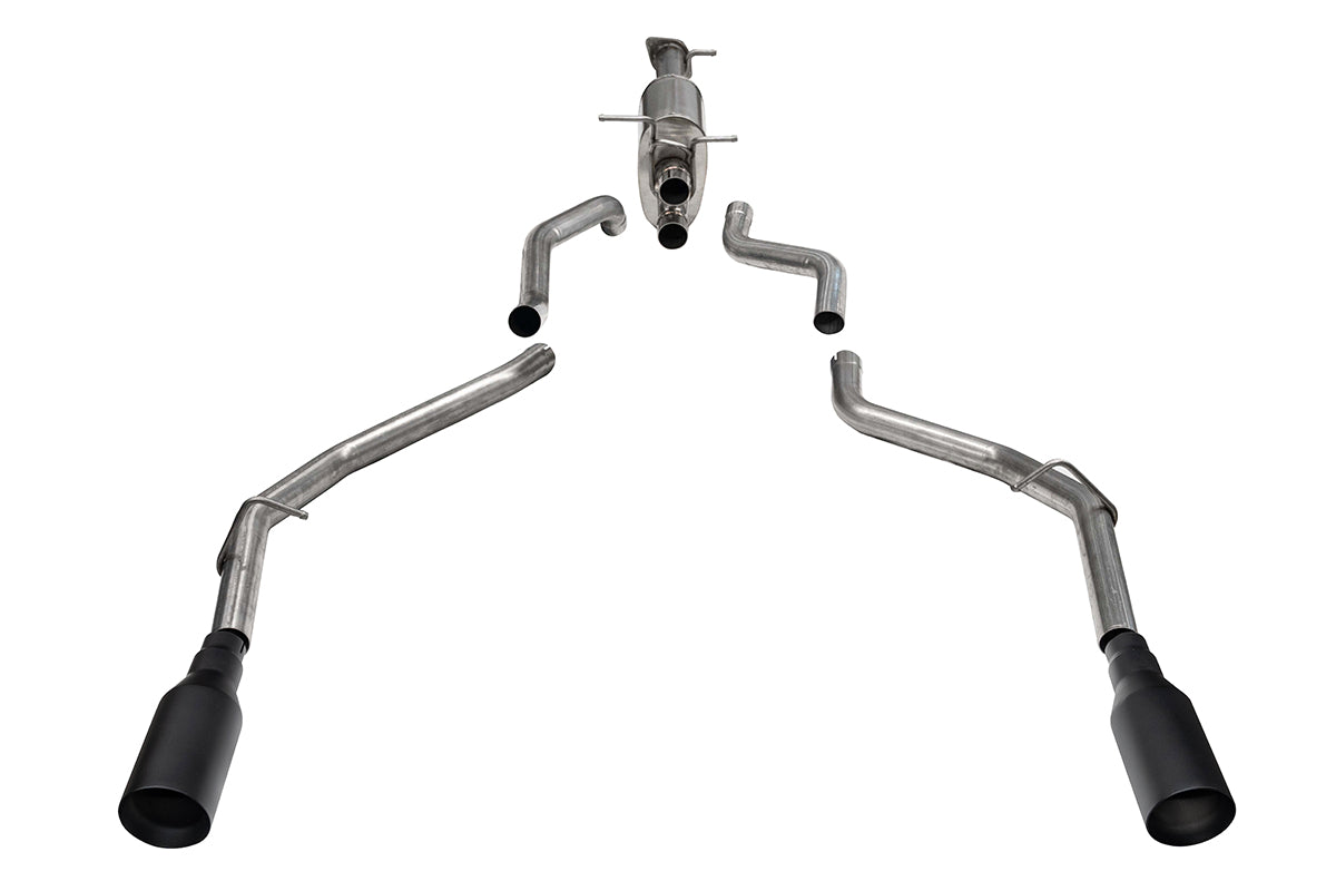 Corsa 3.0" Cat-Back Exhaust, DRE 5.0" Single Tips – 2019-2026 Dodge RAM 1500 5.7L; 2019-2026 Dodge RAM Rebel 1500 5.7L