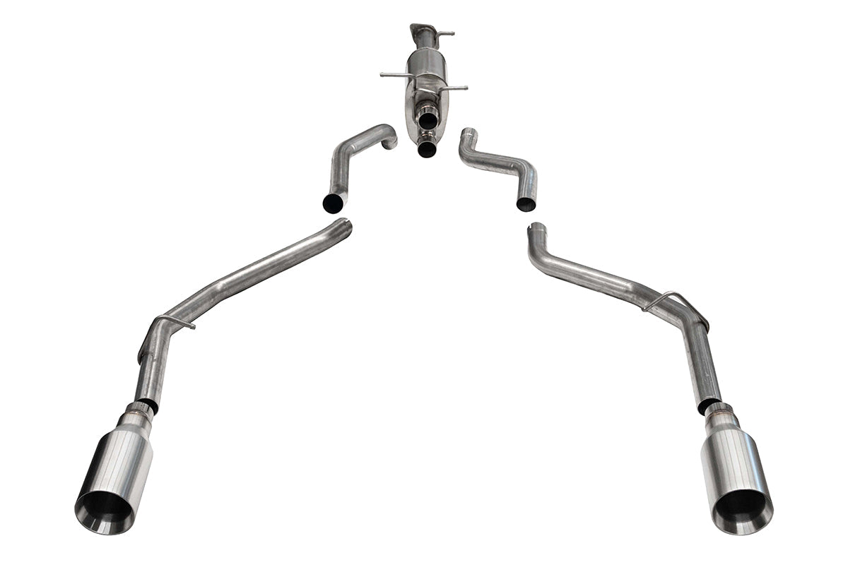 Corsa 3.0" Cat-Back Exhaust, DRE 5.0" Single Tips – 2019-2026 Dodge RAM 1500 5.7L; 2019-2026 Dodge RAM Rebel 1500 5.7L