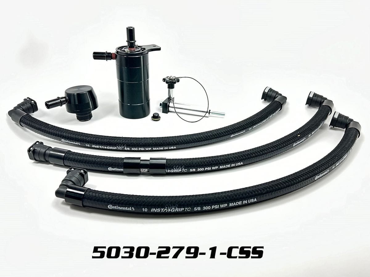 UPR Plug N Play™ Single Valve Oil Catch Can with Clean Side Separator – 2021-2023 Mustang Mach 1