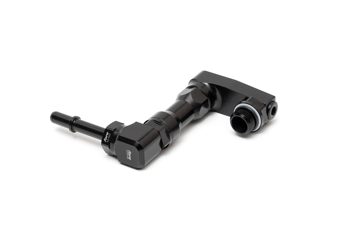 Fore Innovations OE Line Adapter for Aftermarket Fuel Rails – 2018+ Mustang GT 5.0L