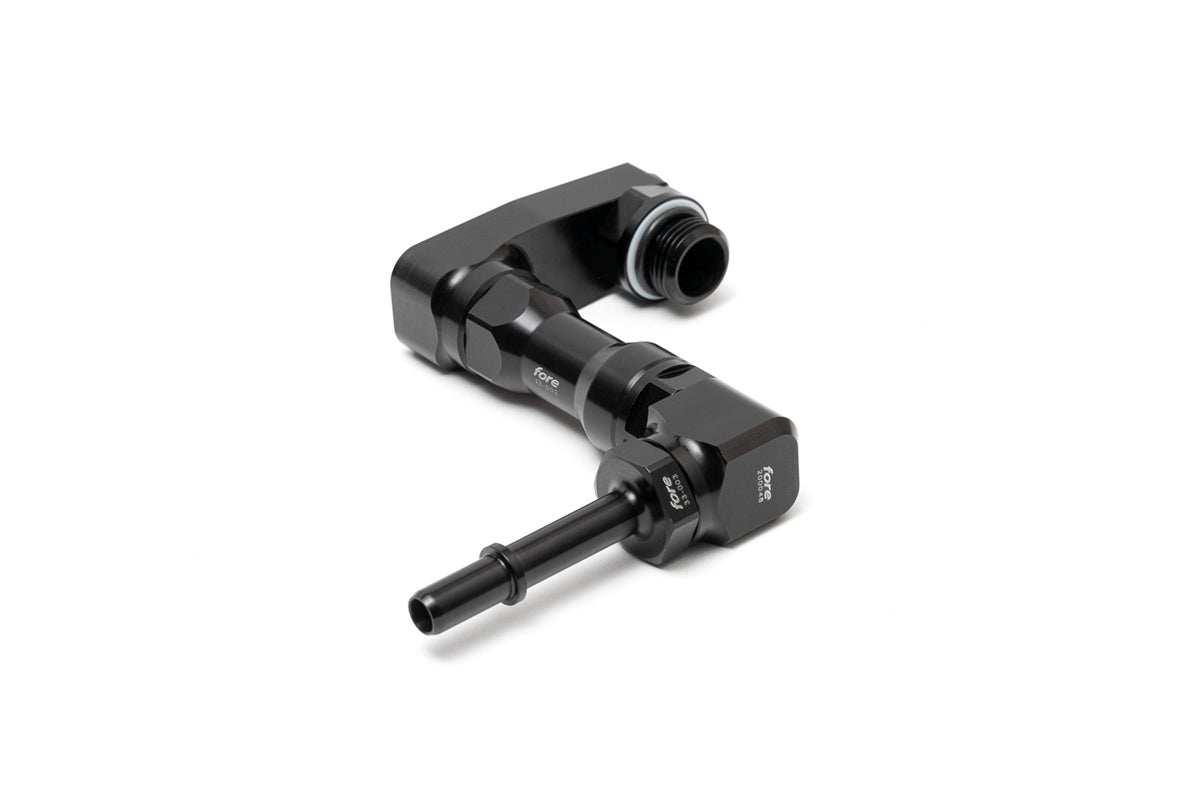 Fore Innovations OE Line Adapter for Aftermarket Fuel Rails – 2018+ Mustang GT 5.0L