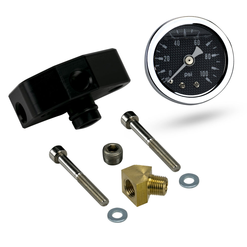 Metco Motorsports Fuel Rail Adapter with Pressure Gauge – 2011-2014 Shelby GT500