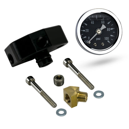 Metco Motorsports Fuel Rail Adapter with Pressure Gauge – 2011-2014 Shelby GT500 - image 1