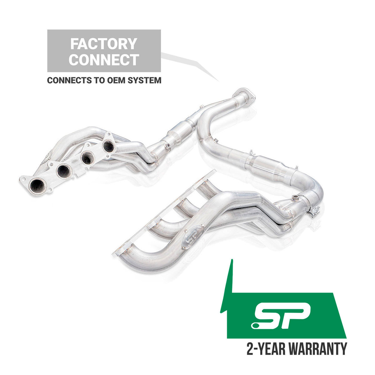Stainless Works Stainless Power Header Kit, Factory Connect – 2021-2026 F-150 5.0L