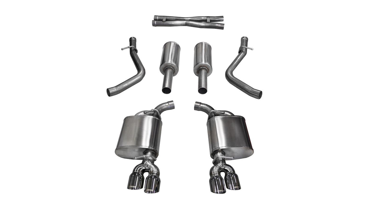 Corsa 2.5" Cat-Back Exhaust, Twin 3.5" Tips – 2015-2016 Dodge Challenger R/T 5.7L