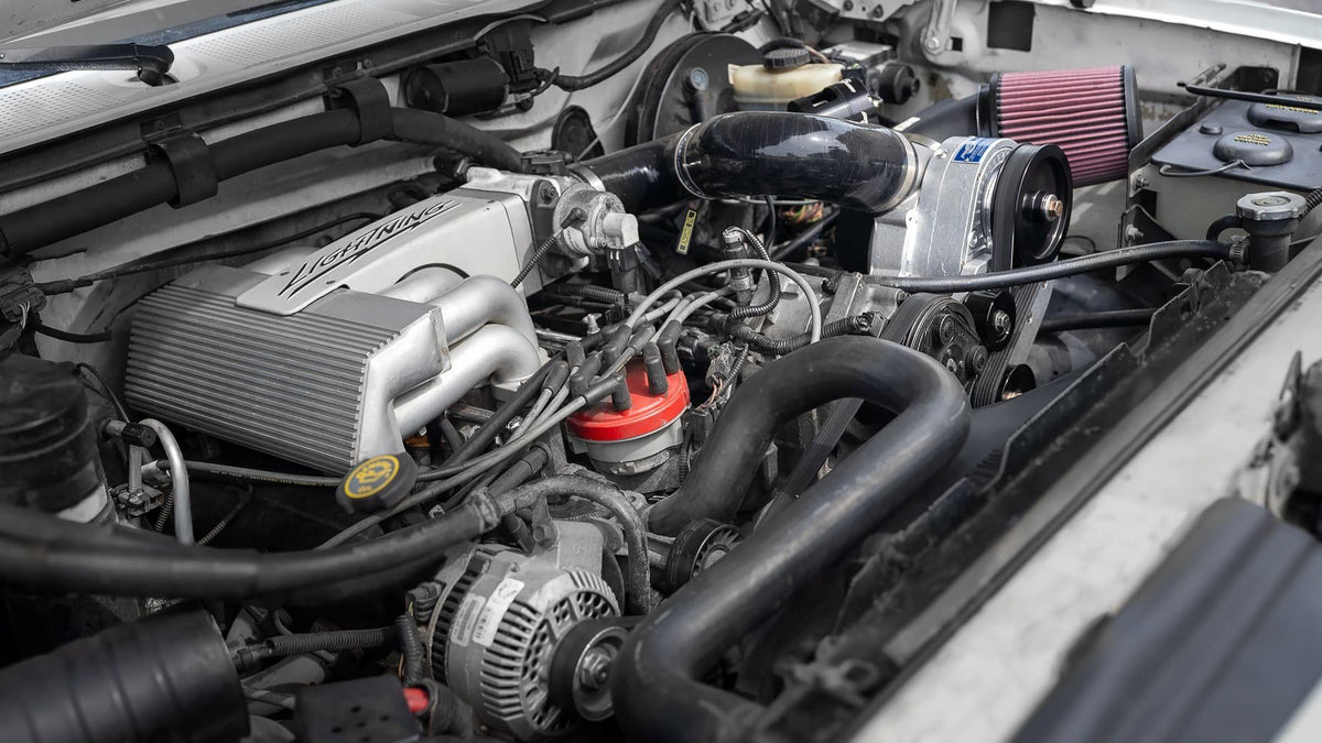 ProCharger supercharger system installed in a 1988-96 Ford F-150 / Bronco (5.0, 5.8)