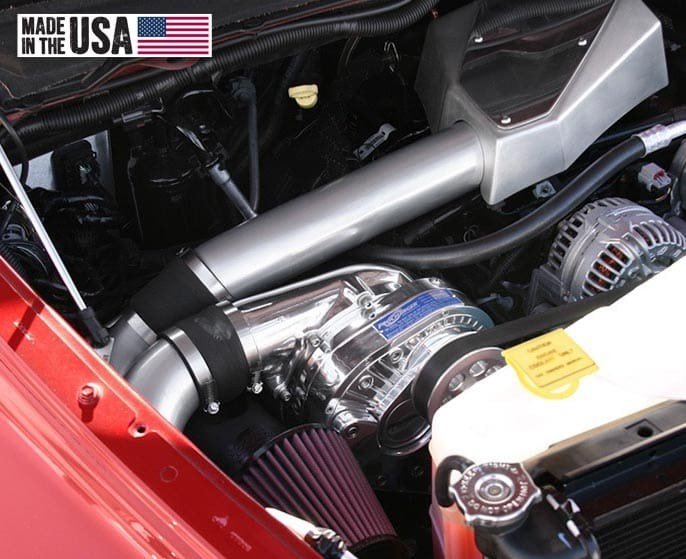 2004-10 Ram (5.7) engine bay with ProCharger supercharger