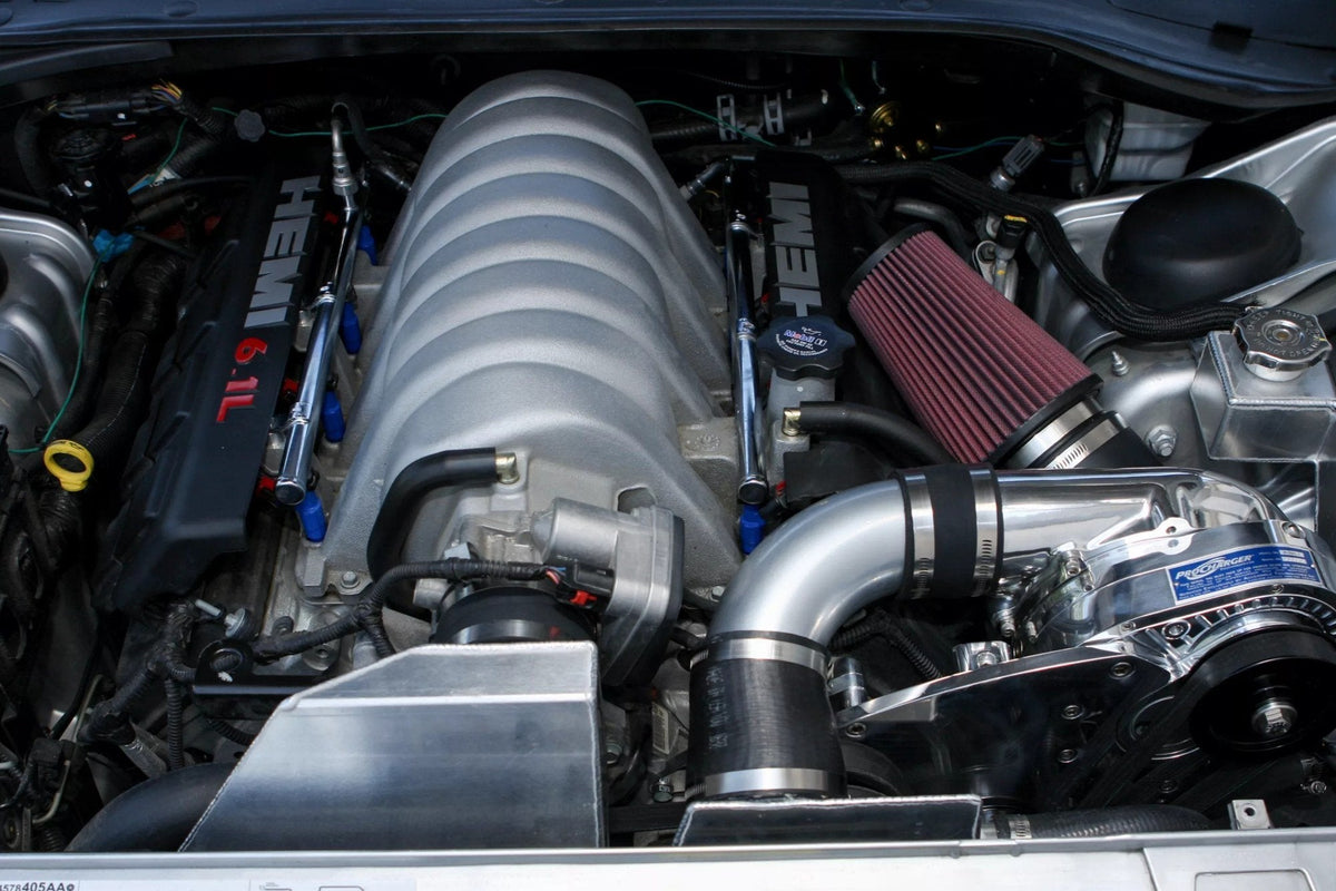 ProCharger supercharger system installed in a 2005-10 Chrysler 300 / 2005-08 Magnum HEMI (6.1)