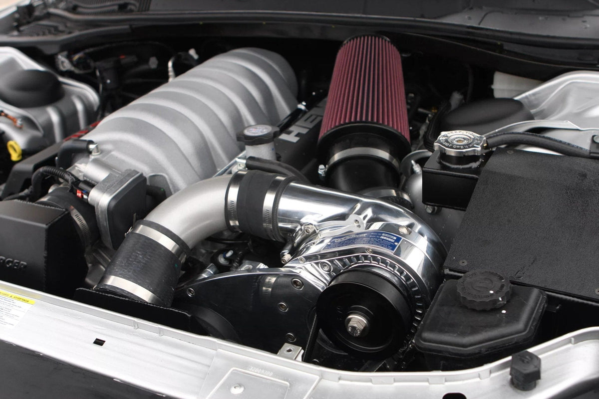 ProCharger supercharger system installed in a 2008-10 Dodge Challenger HEMI SRT8 (6.1)