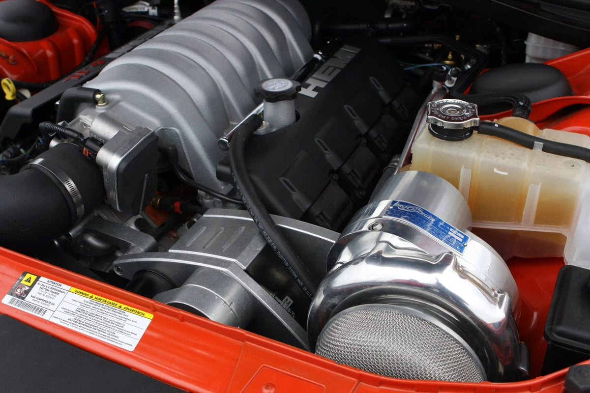 2008-10 Dodge Challenger HEMI SRT8 (6.1) engine bay with ProCharger supercharger