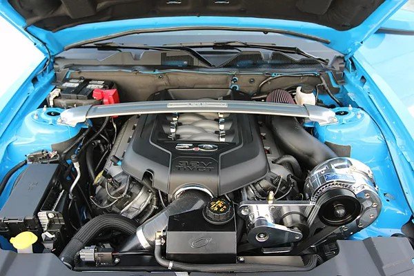 ProCharger supercharger system installed in a 2011-14 Mustang GT (5.0 4V)