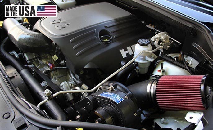 Alternate view of a ProCharger-equipped 2011-21 Jeep Grand Cherokee (5.7)