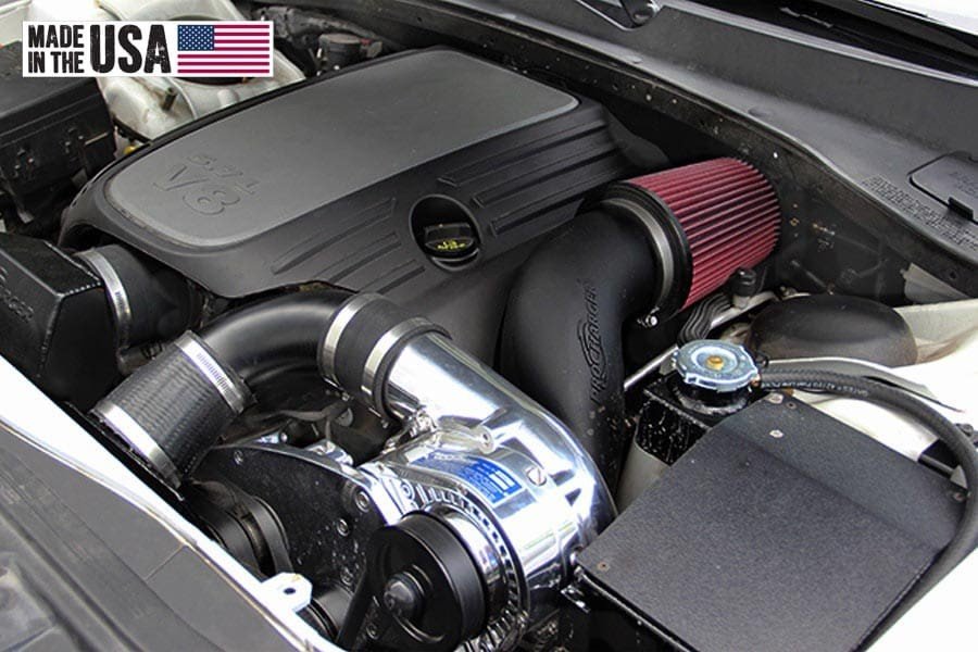 2011-23 Chrysler 300 HEMI (5.7) engine bay with ProCharger supercharger