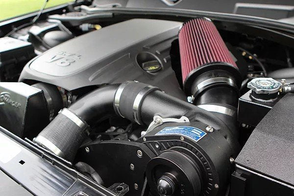 2011-23 Dodge Challenger HEMI (5.7) engine bay with ProCharger supercharger