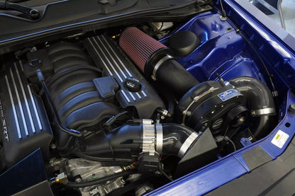 2011-23 Dodge Challenger HEMI (6.4) engine bay with ProCharger supercharger