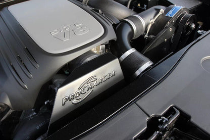 2011-23 Dodge Charger HEMI (5.7) engine bay with ProCharger supercharger
