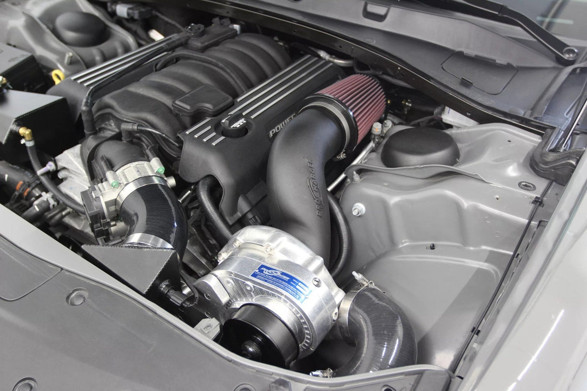 ProCharger supercharger system installed in a 2012-23 Dodge Charger HEMI (6.4)
