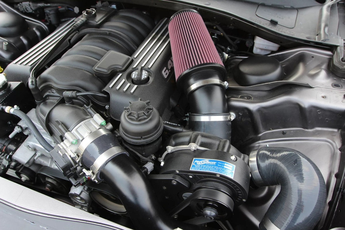 Alternate view of a ProCharger-equipped 2012-23 Dodge Charger HEMI (6.4)